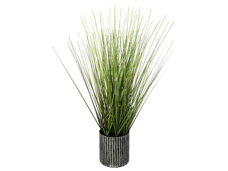 Plante artificielle Herbe dans un pot en métal vinatge H 45 cm