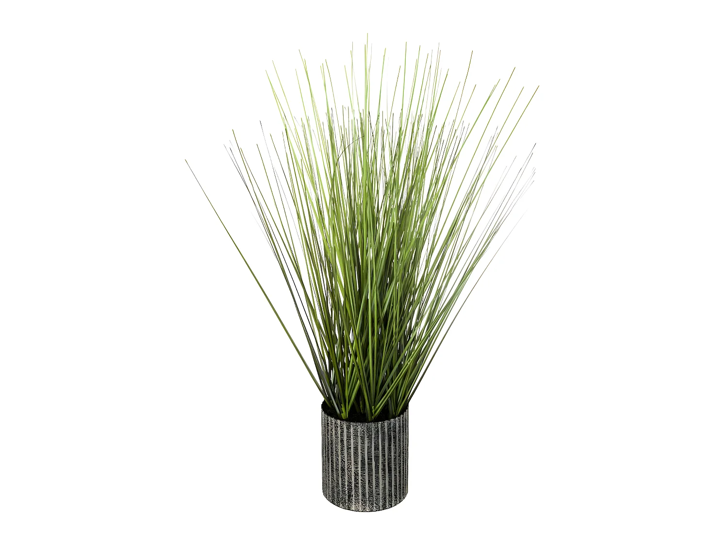 Plante artificielle Herbe dans un pot en métal vinatge H 45 cm