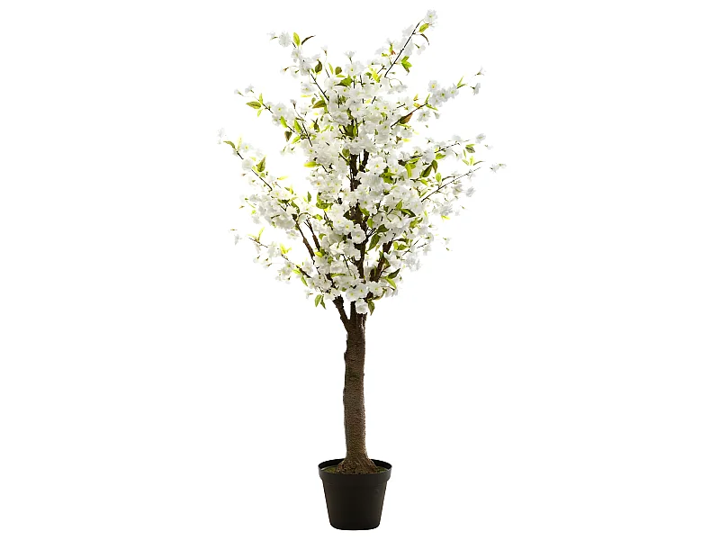 Plante artificielle Cerisier Blanc dans son Pot H 200 cm