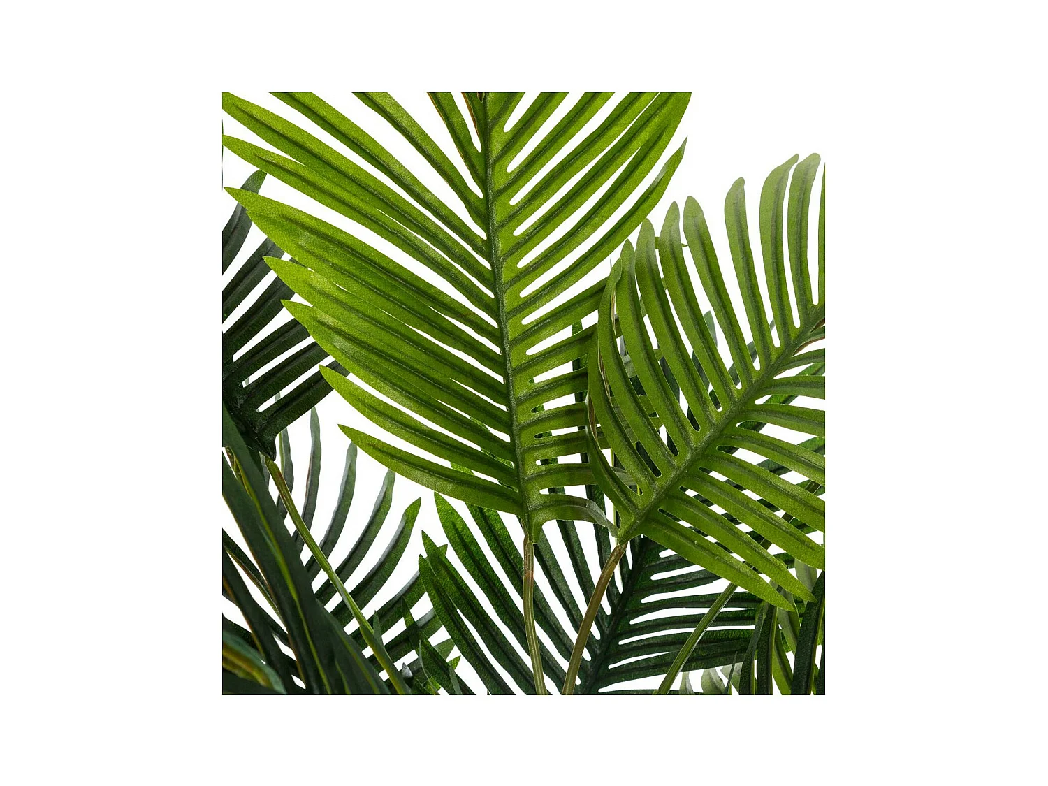 Plante artificielle Palmier dans un pot en céramique pied en bois H 72 cm