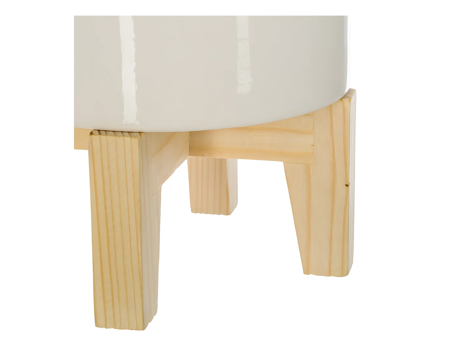 Plante artificielle Palmier dans un pot en céramique pied en bois H 72 cm