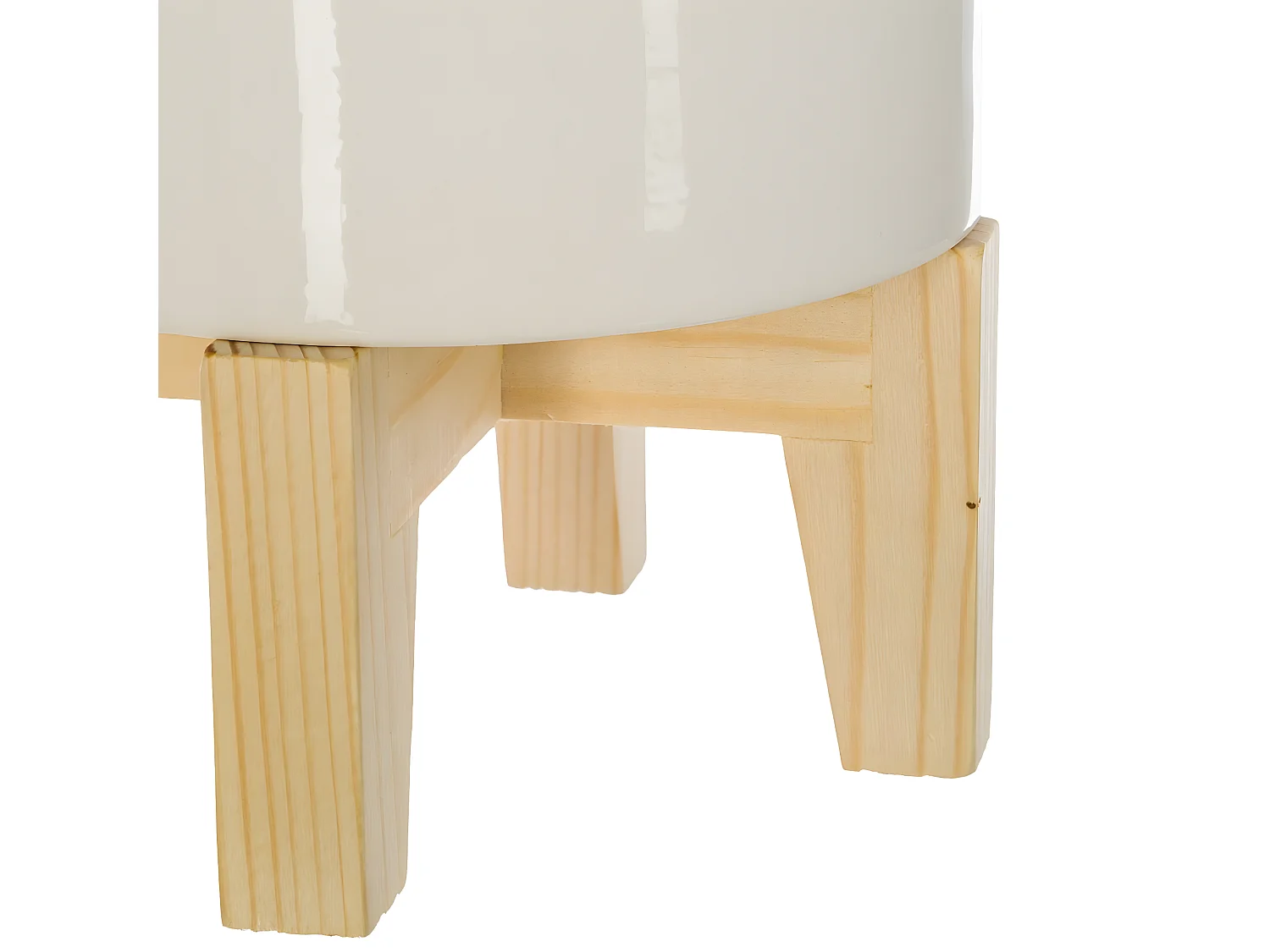 Plante artificielle Palmier dans un pot en céramique pied en bois H 72 cm