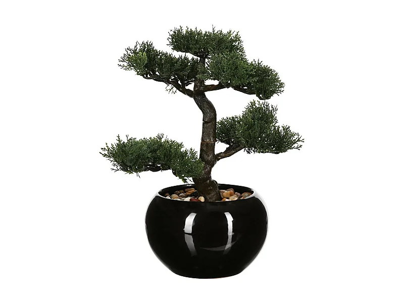Bonsaï artificiel en pot en céramique H 34 cm