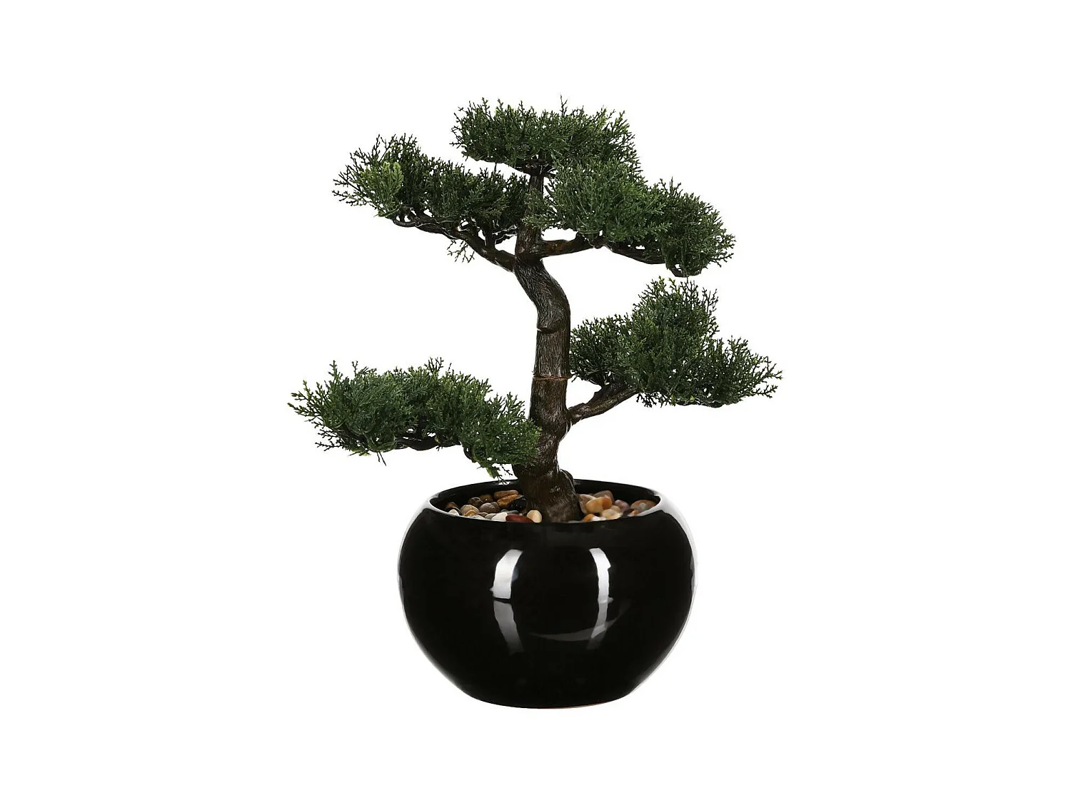 Bonsaï artificiel en pot en céramique H 34 cm