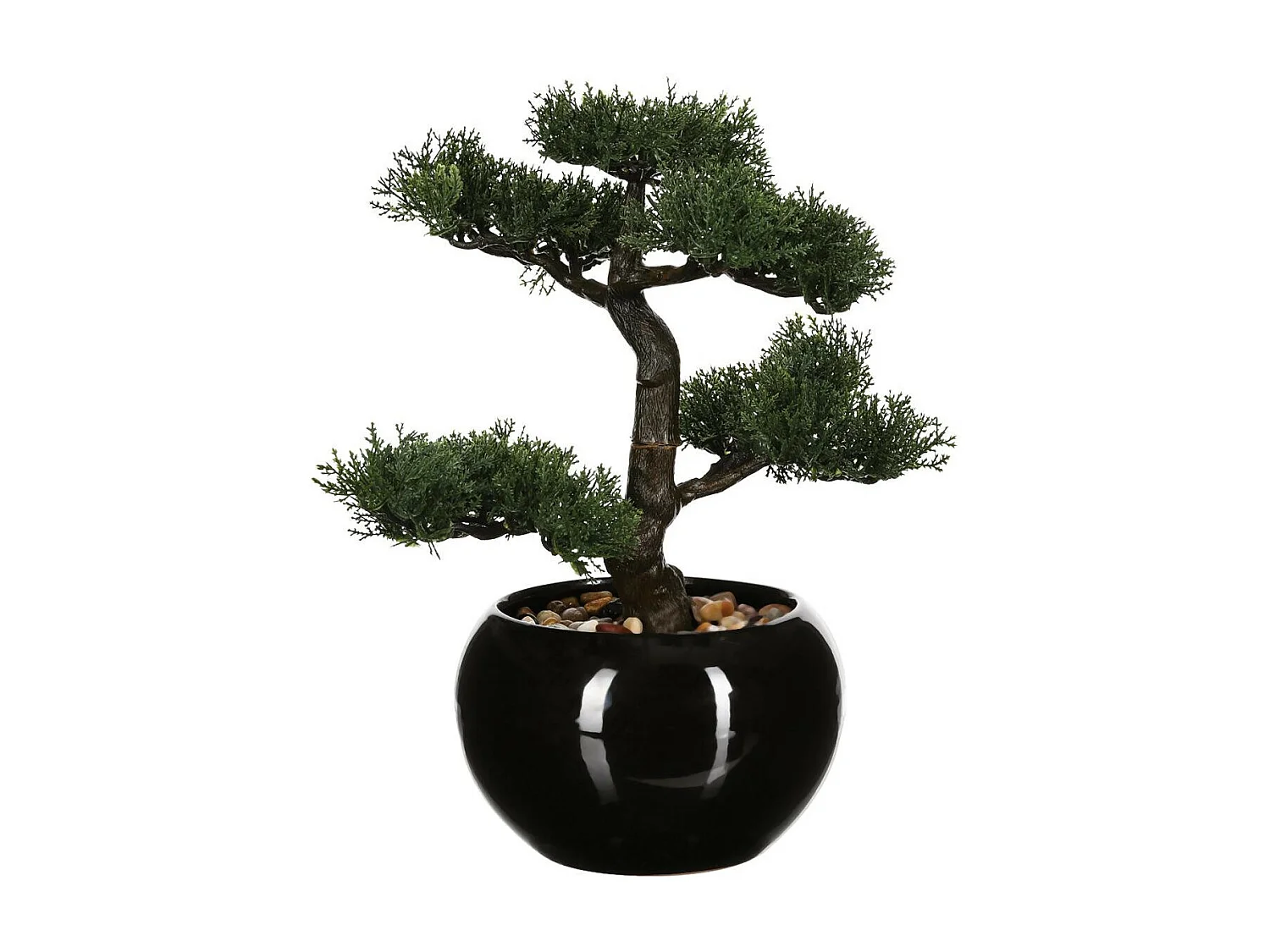 Bonsaï artificiel en pot en céramique H 34 cm