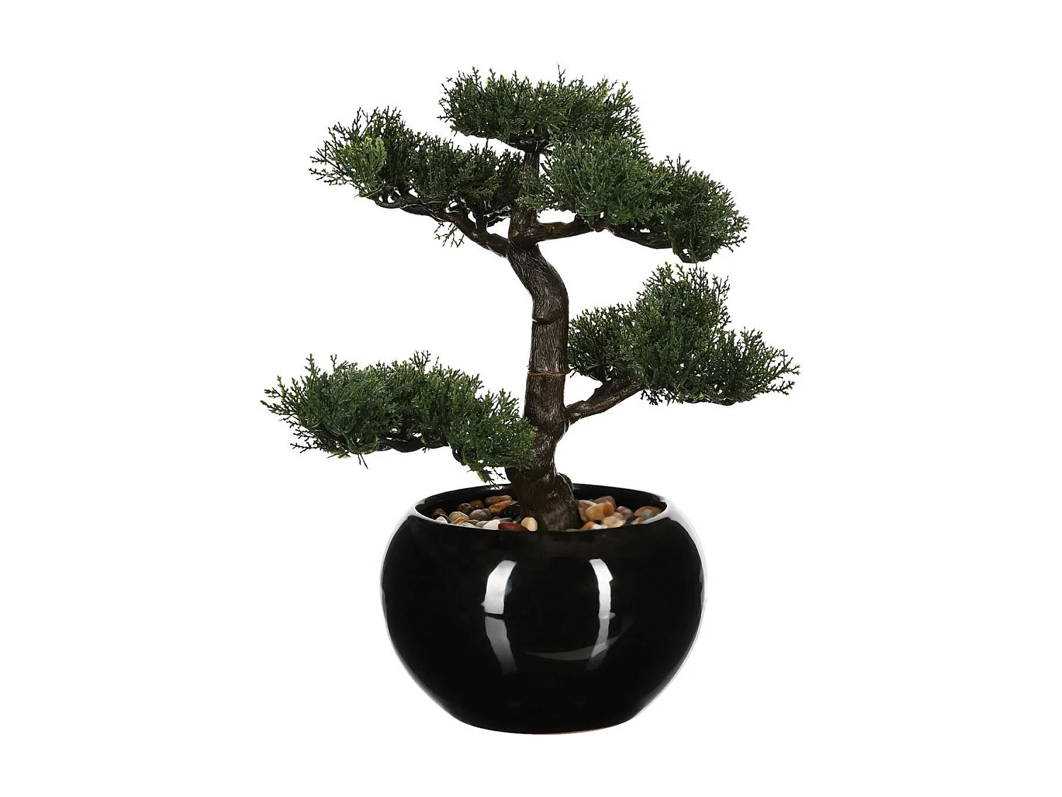 Bonsaï artificiel en pot en céramique H 34 cm
