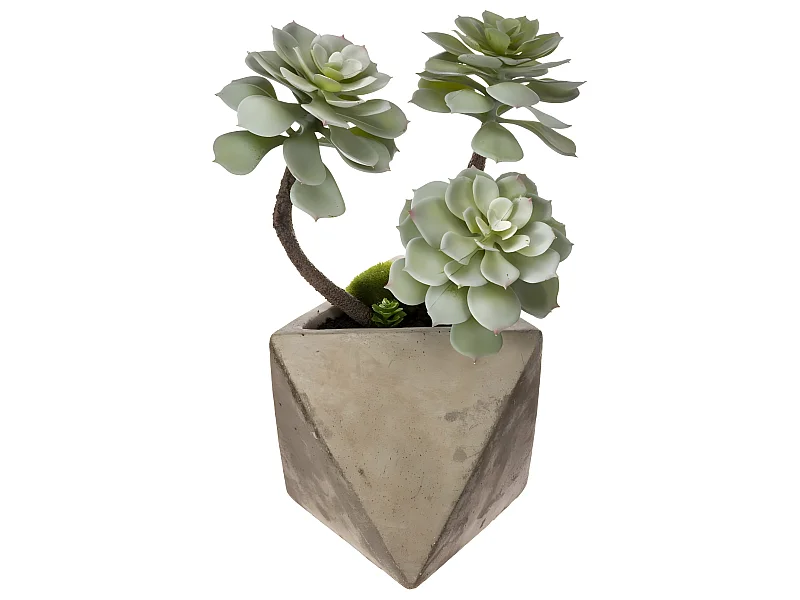 Plante grasse artificielle Pot en céramique H 30 cm