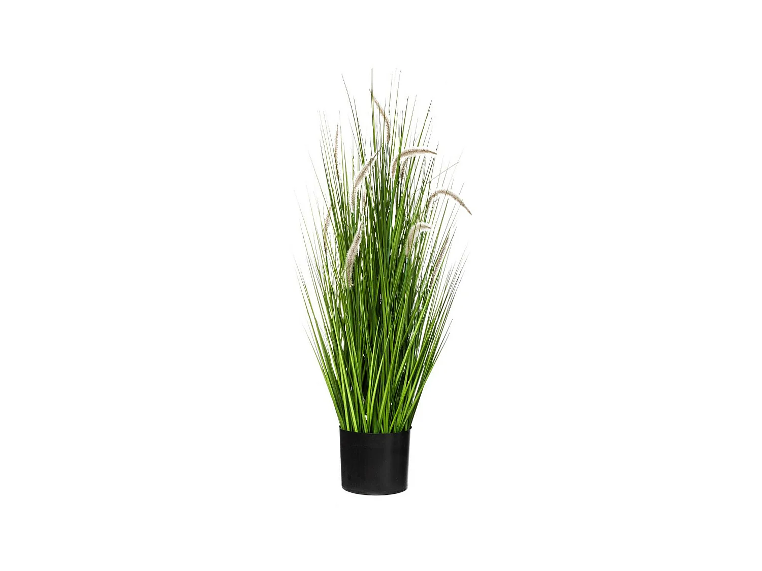 Bouquet artificiel d'herbes et Queues de chat en pot H 100 cm