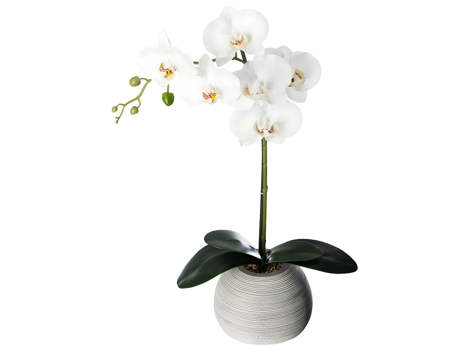 Plante artificielle Orchidée dans Pot en céramique H 50 cm