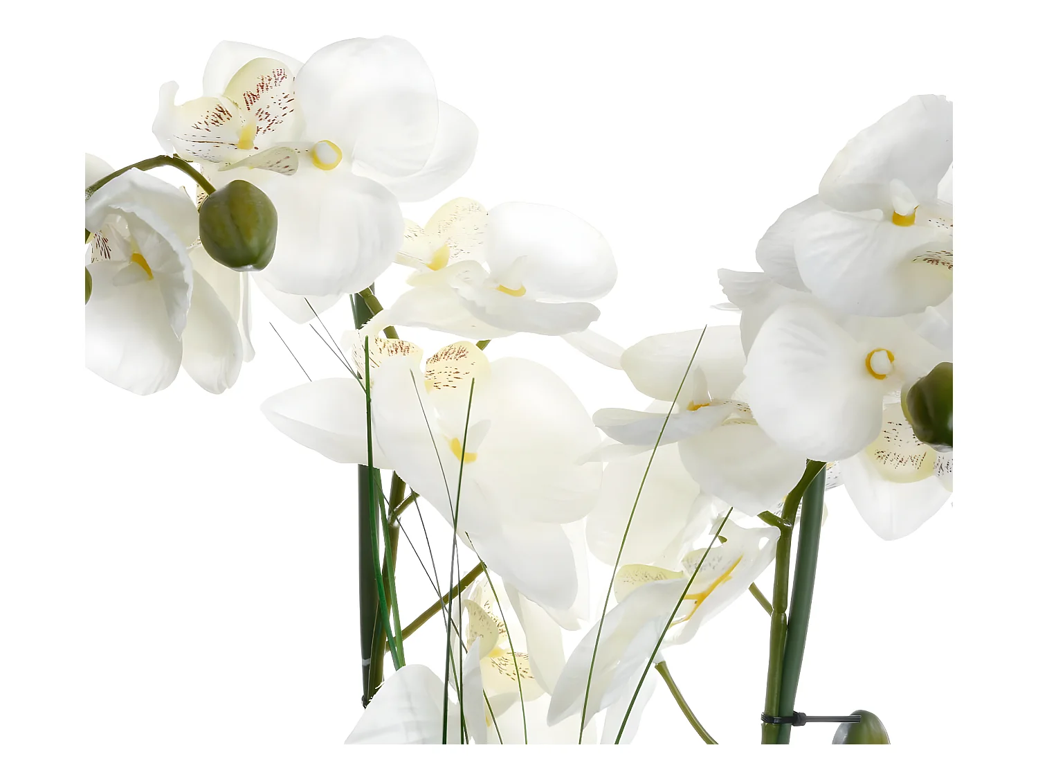 Plante artificielle Orchidée dans un pot en céramique blanche  H 53 cm