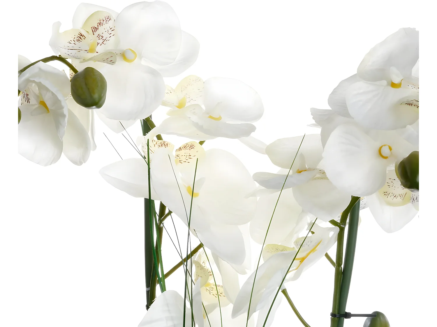 Plante artificielle Orchidée dans un pot en céramique blanche  H 53 cm