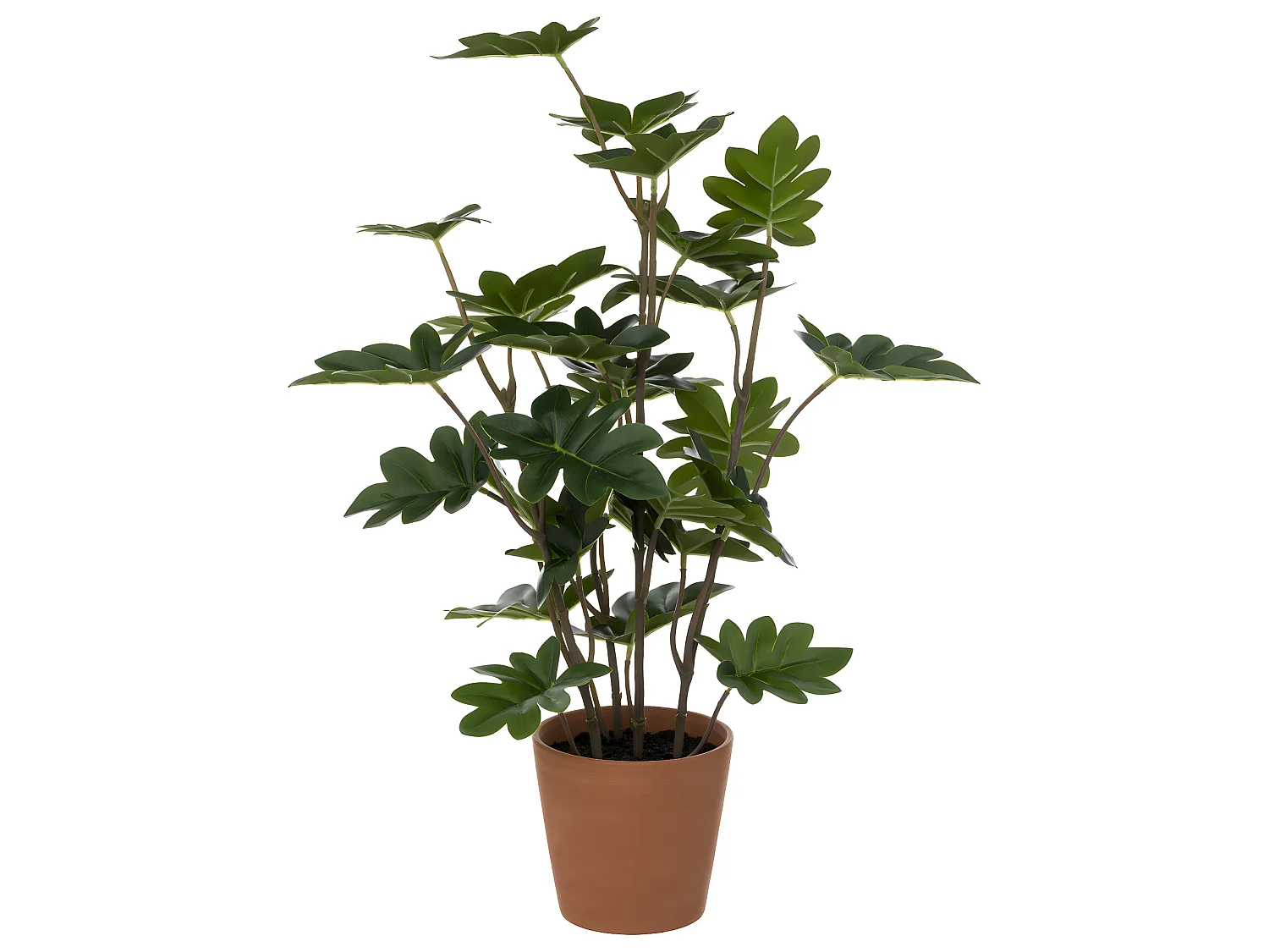 Plante artificielle Philodendron dans Pot en Terre cuite D. 42 x H. 65 cm