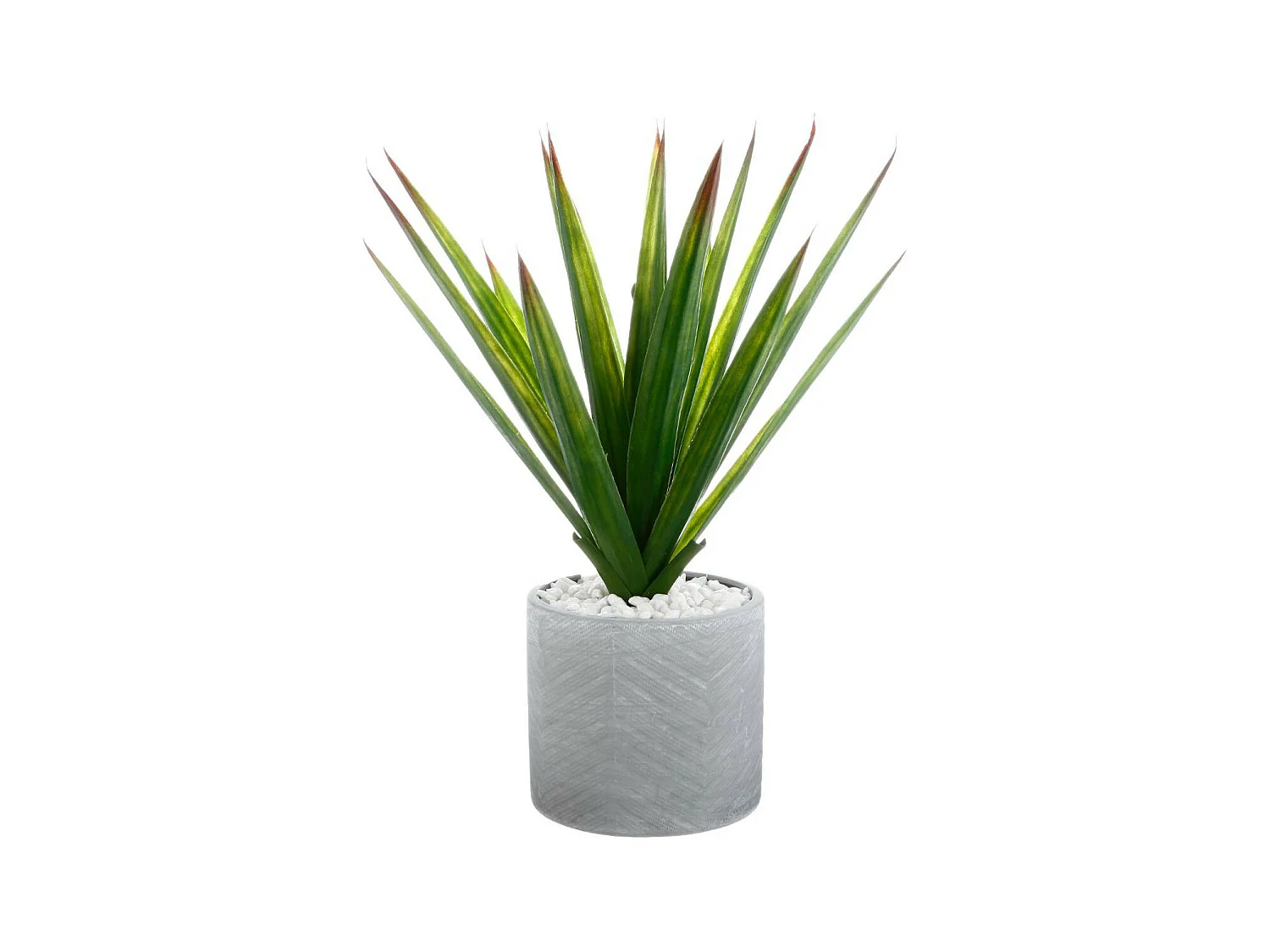 Plante artificielle Aloe Vera dans un pot en céramique H 49 cm