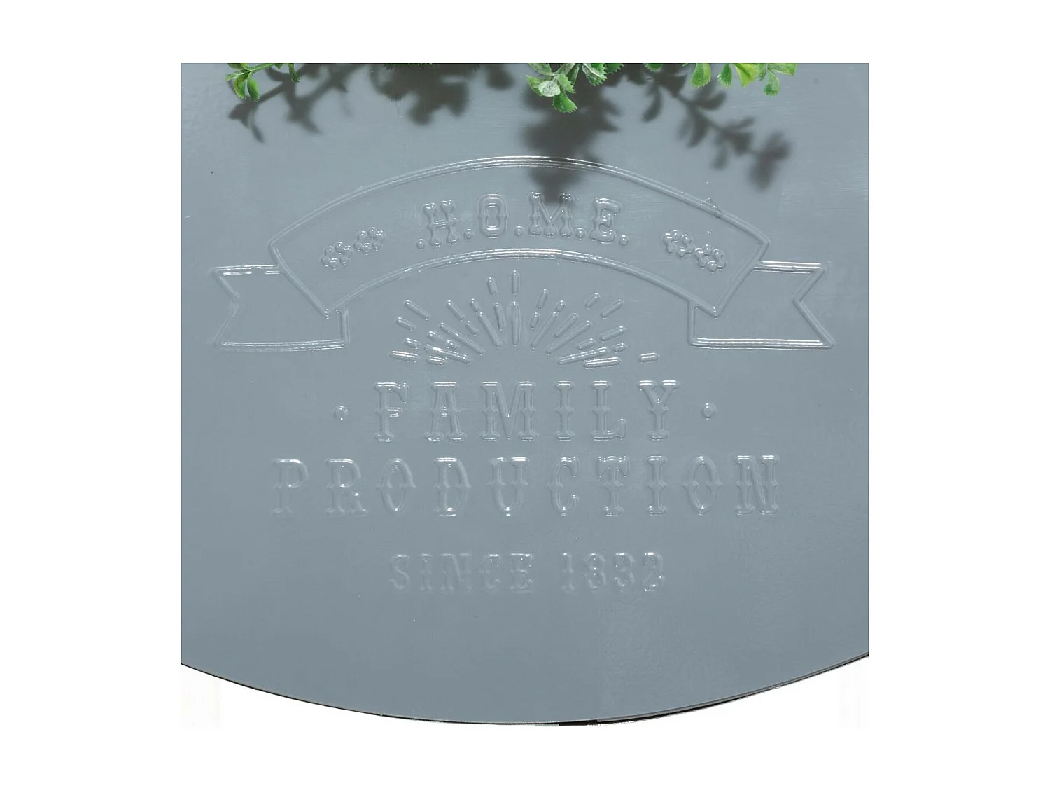 Plantes vertes artificielles dans Suspension en Métal Gris