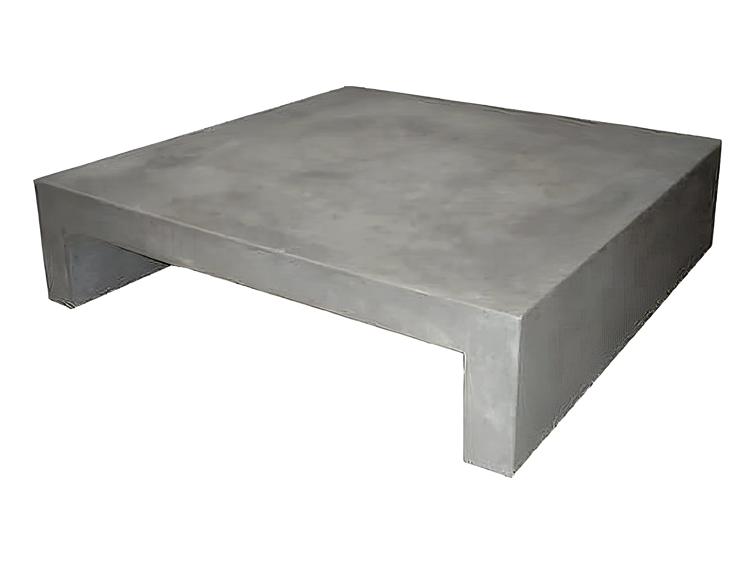 BETON U - Table basse carrée béton gris