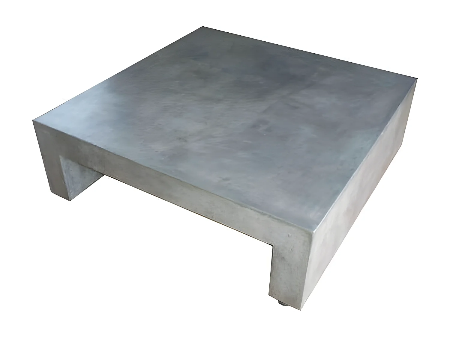 BETON U - Table basse carrée béton gris