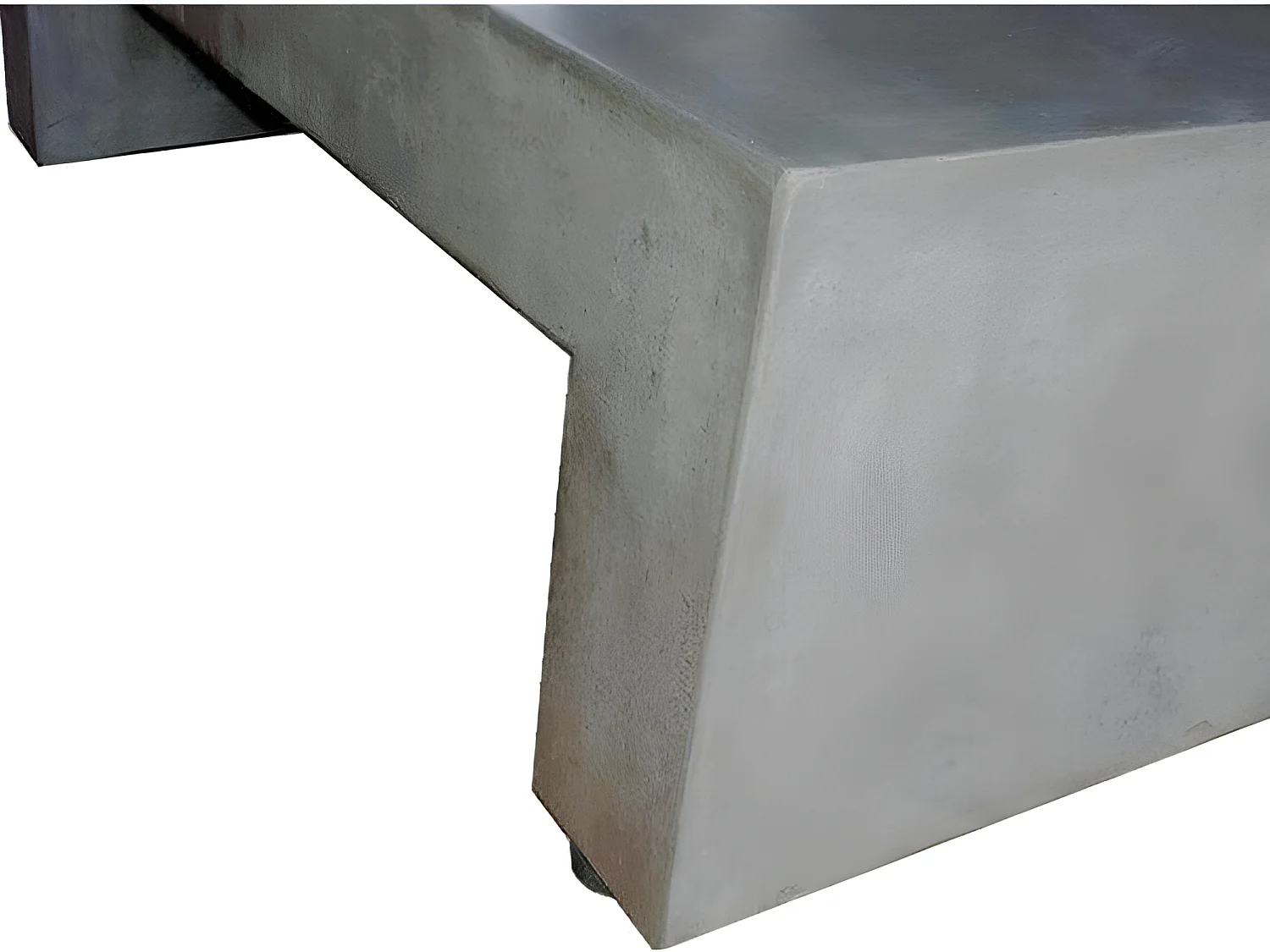 BETON U - Table basse carrée béton gris