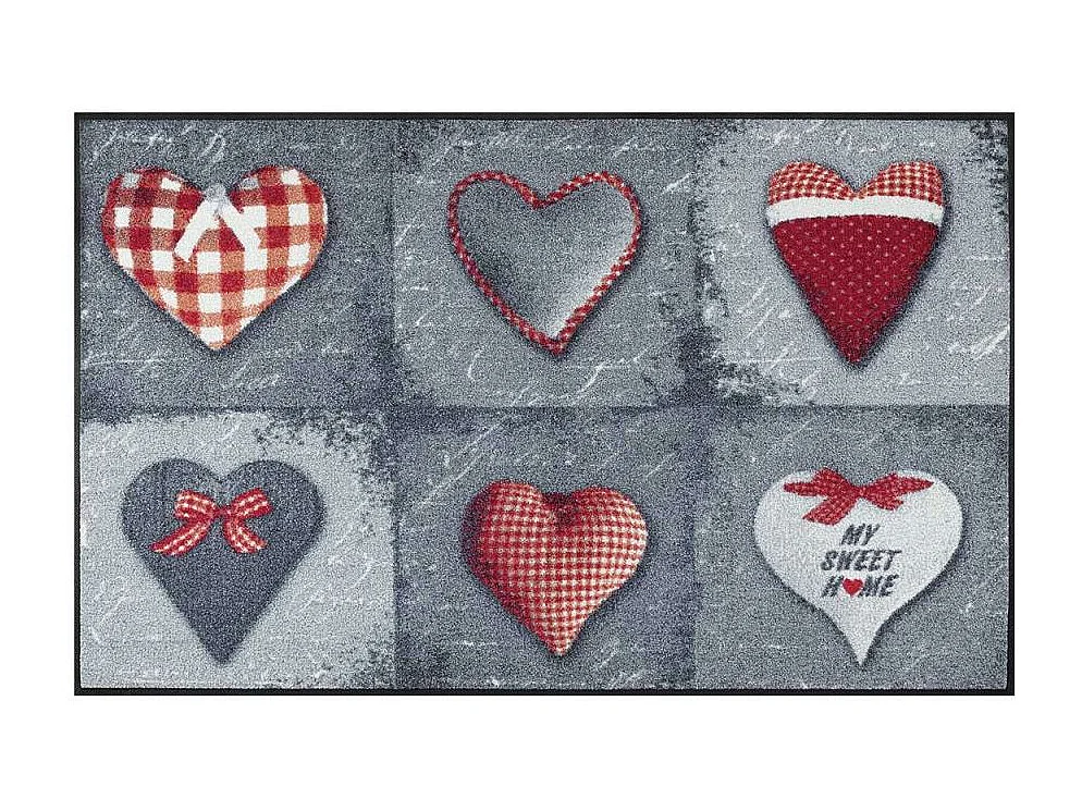 Paillasson 50x75 tissé motif traditionnel SWITOM gris