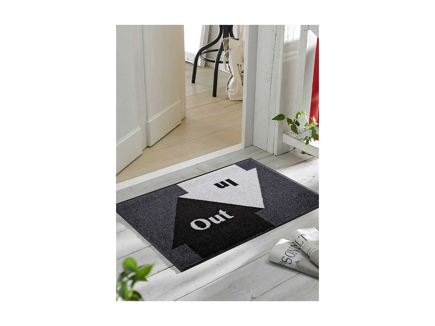 Paillasson 50x75 tissé INANDO gris