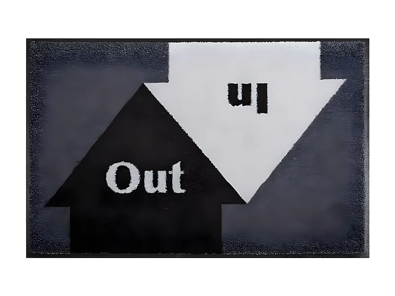 Paillasson 50x75 tissé IN & OUT gris