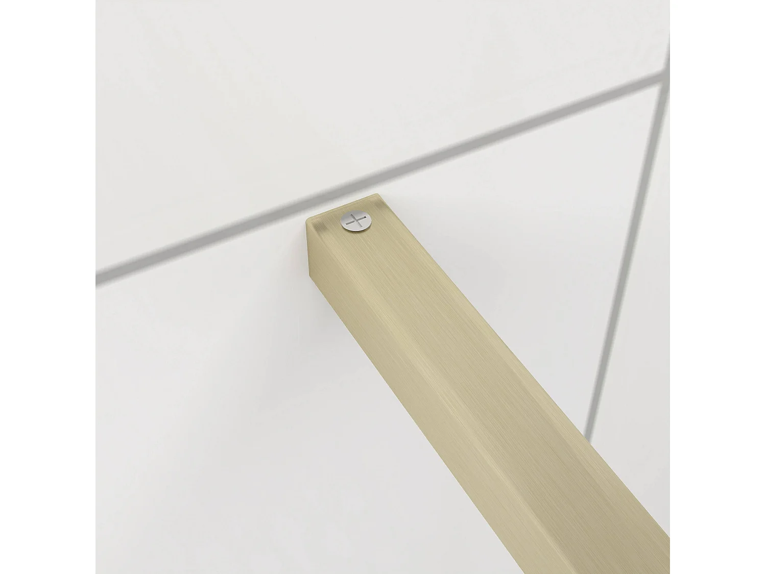 Inloopdouche-douchewand-walk in 10mm NANO EasyClean veiligheidsglas，30x200cm+F-vorm: 90 Stabilisatiestang,gouden profiel