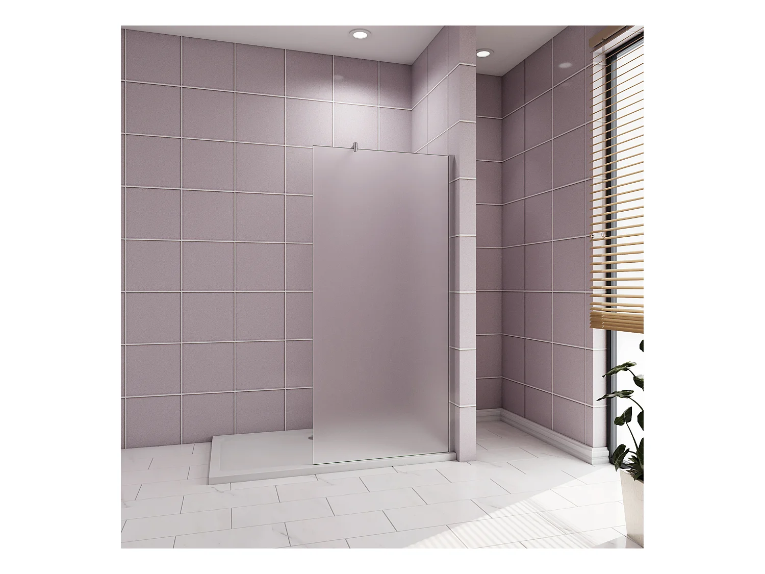 70x200cm Douchewand inloopdouche,10mm dik mat gehard glas met explosieveilige folie,stabilisatiestang 70-120cm (verstelbaar),glanzend chroom profiel