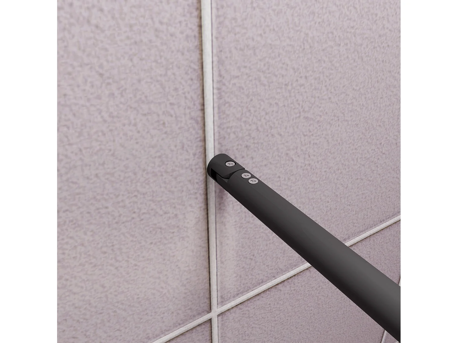 Inloopdouche-douchewand-walk in 10mm NANO EasyClean veiligheidsglas，140x200cm+70-120cm Stabilisatiestang,mat zwart aluminium profiel.