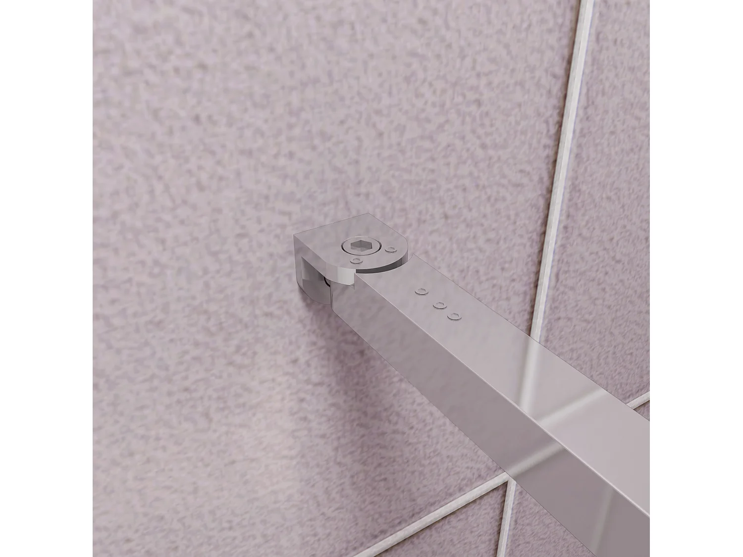 Inloopdouche-douchewand-walk in 120x200 cm,10mm midden wit gematteerd gehard glas met explosieveilige folie+73-120cm Stabilisatiestang,glanzend chroom profiel