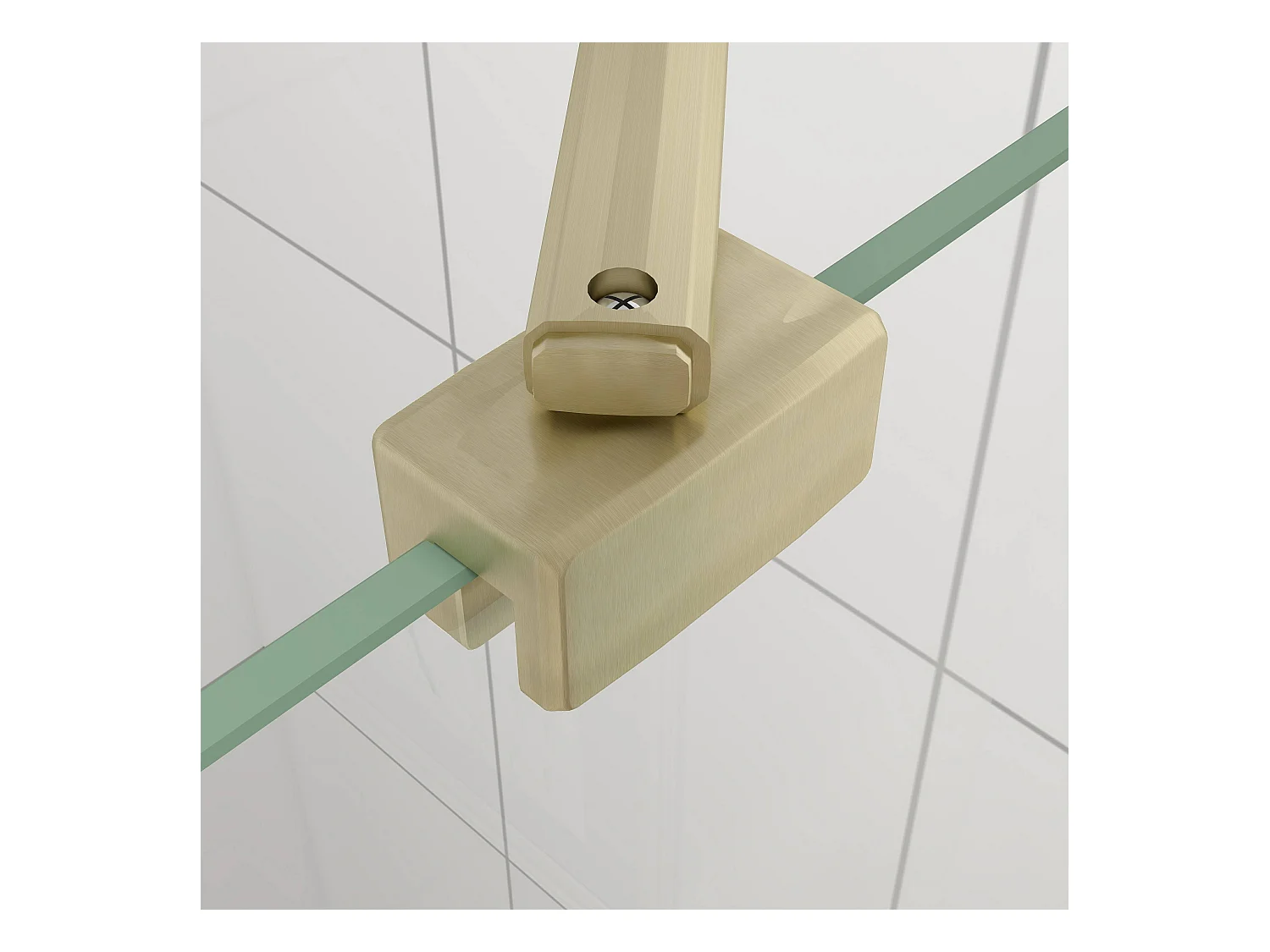 Inloopdouche-douchewand-walk in 8mm NANO EasyClean veiligheidsglas，60x200cm+50cm Stabilisatiestang,gouden profiel