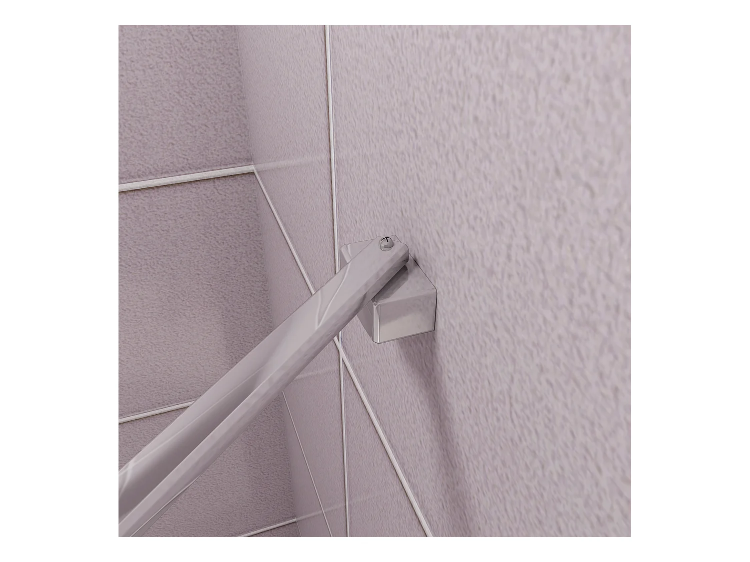 Inloopdouche-douchewand-walk in 90x200 cm,8mm midden wit gematteerd gehard glas met explosieveilige folie+45cm Stabilisatiestang,glanzend chroom profiel