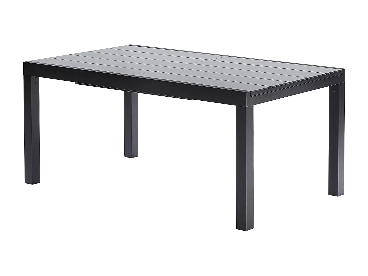 Table HPL Star 6/10 personnes structure aluminium noire, plateau HPL gris