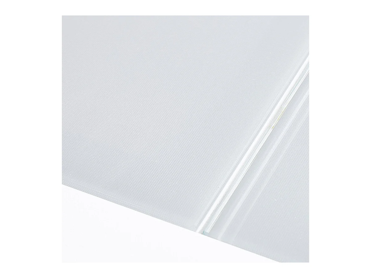 Table WhiteStar 8/12 personnes structure aluminium blanche, plateau en verre poli blanc