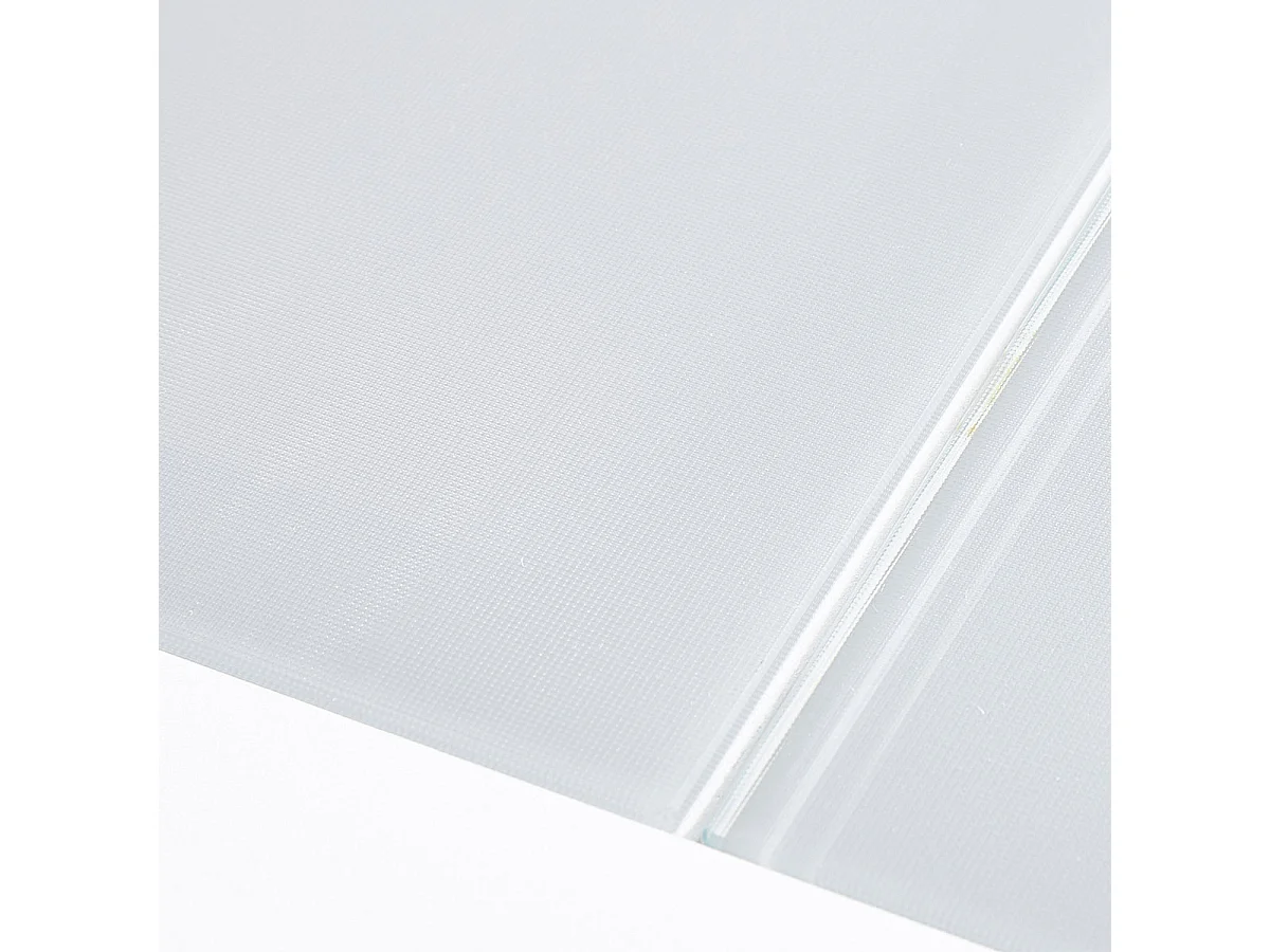 Table WhiteStar 8/12 personnes structure aluminium blanche, plateau en verre poli blanc