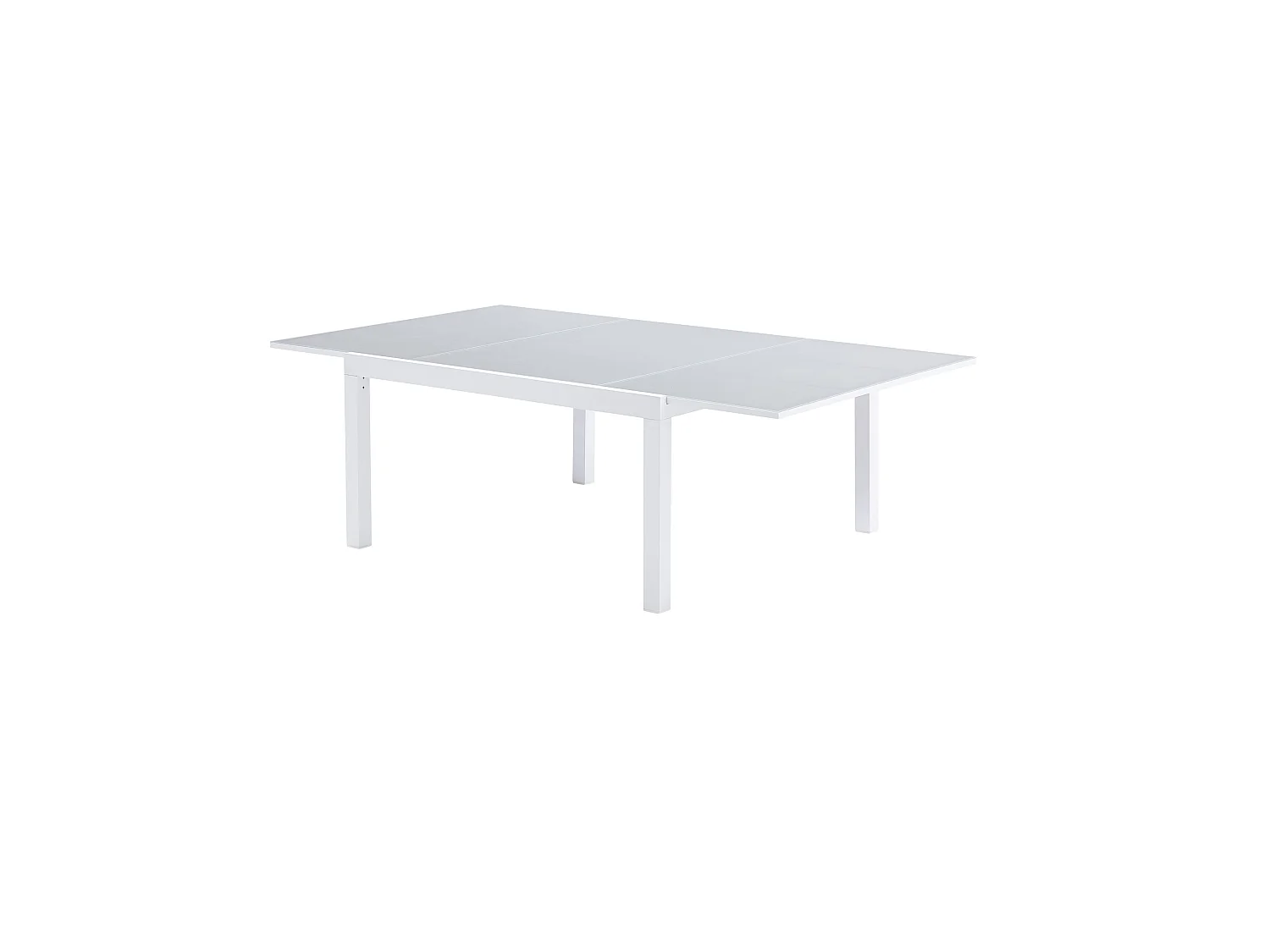 Table de jardin aluminium 8/12 places blanche extensible WHITESTAR