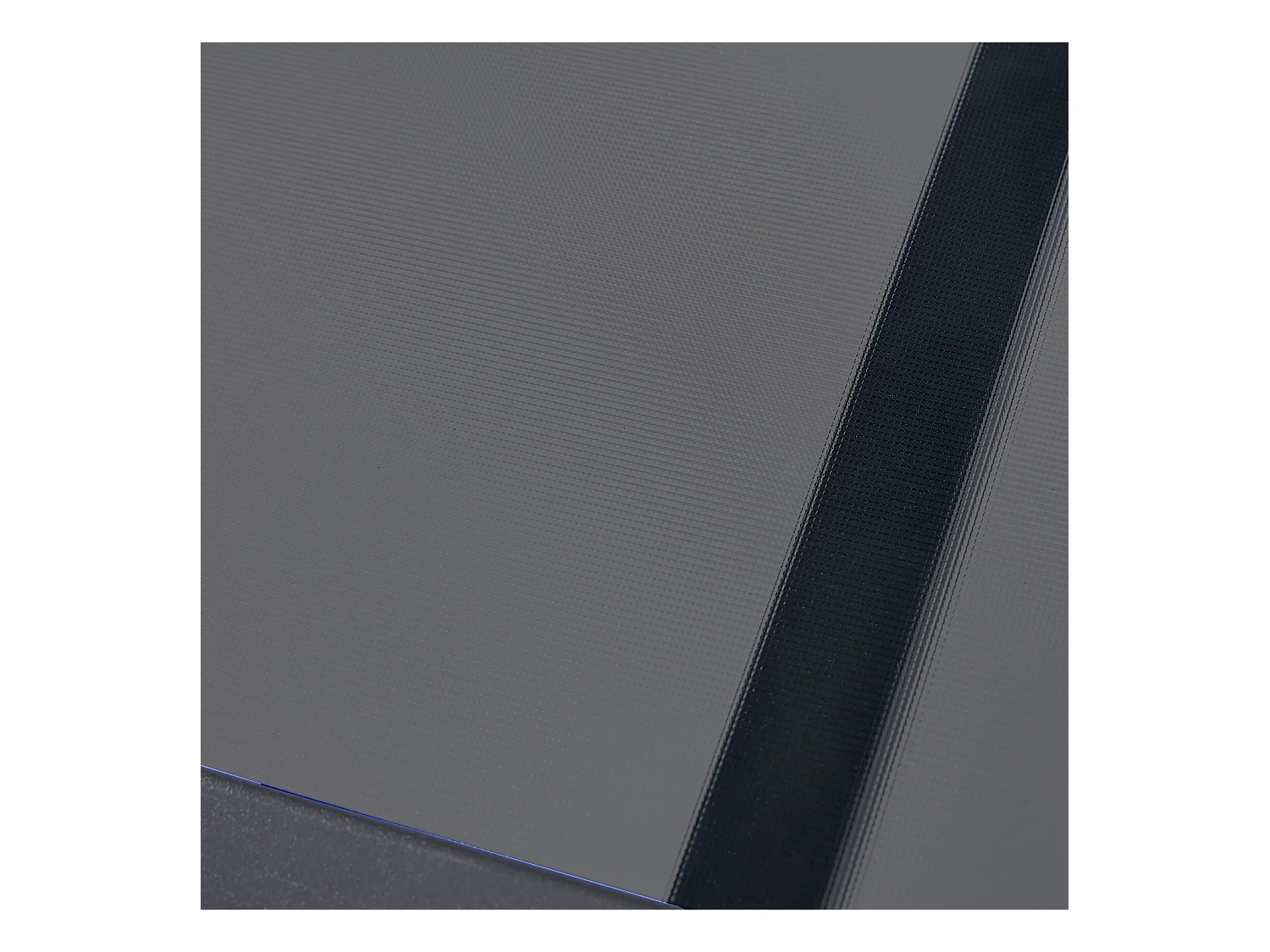 Table BlackEdition 6 places structure en aluminium noire et verre trempé opaque