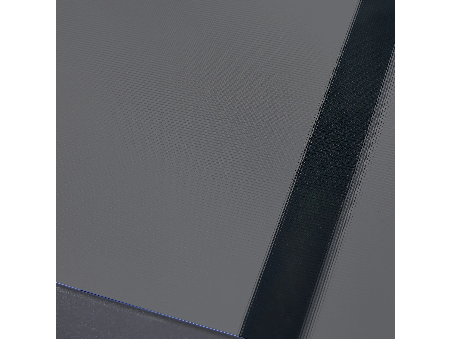 Table BlackEdition 6 places structure en aluminium noire et verre trempé opaque