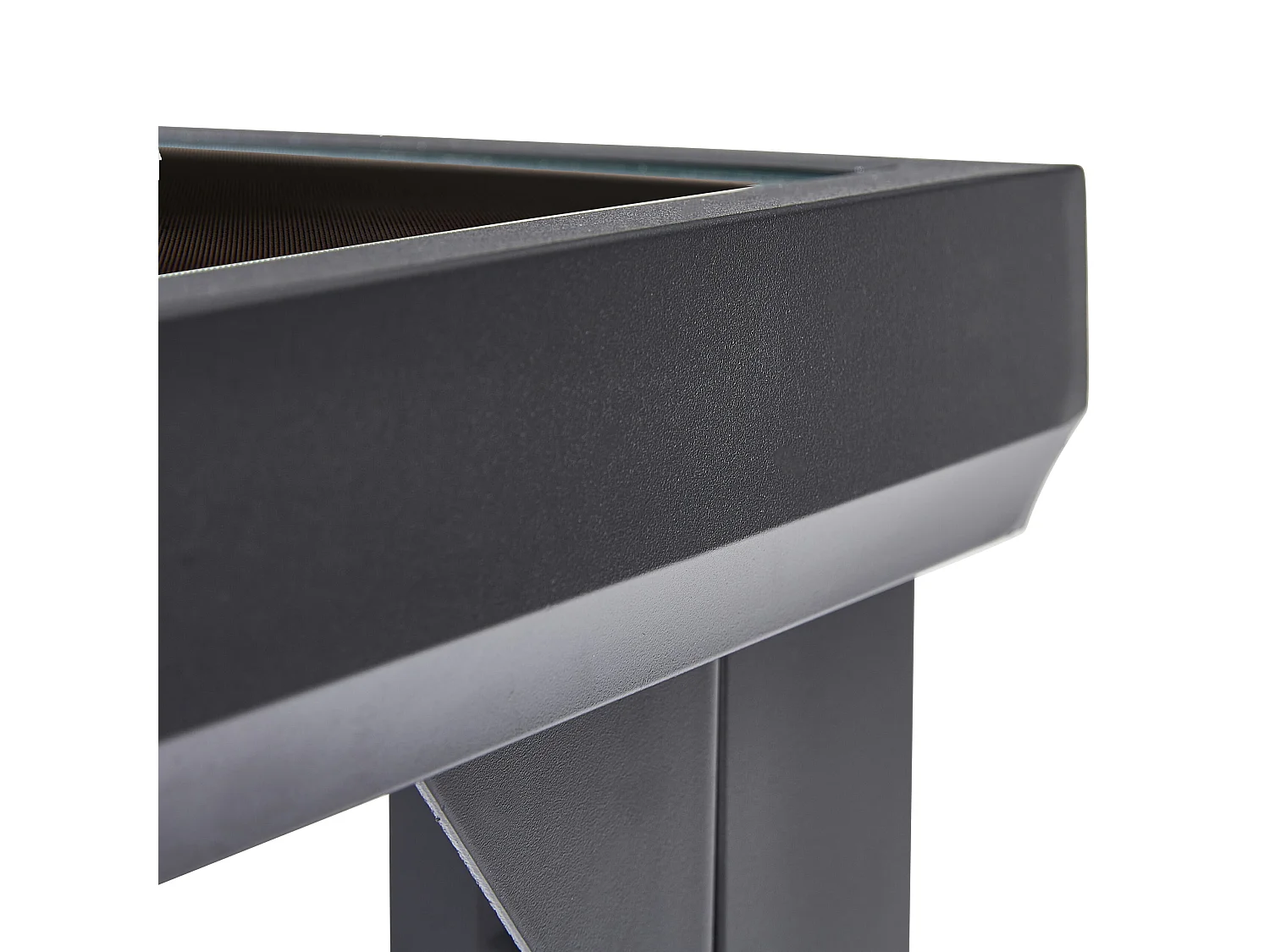 Table de jardin en aluminium et verre 6P  BLACK EDITION