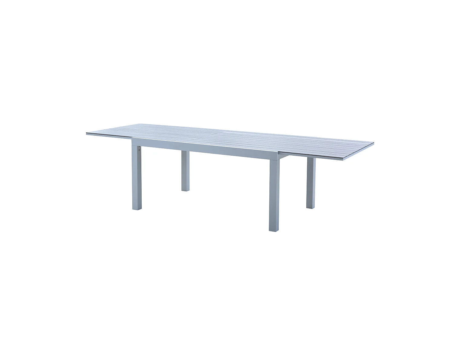 Table de jardin aluminium 6/10 P extensible décors bois TULUM