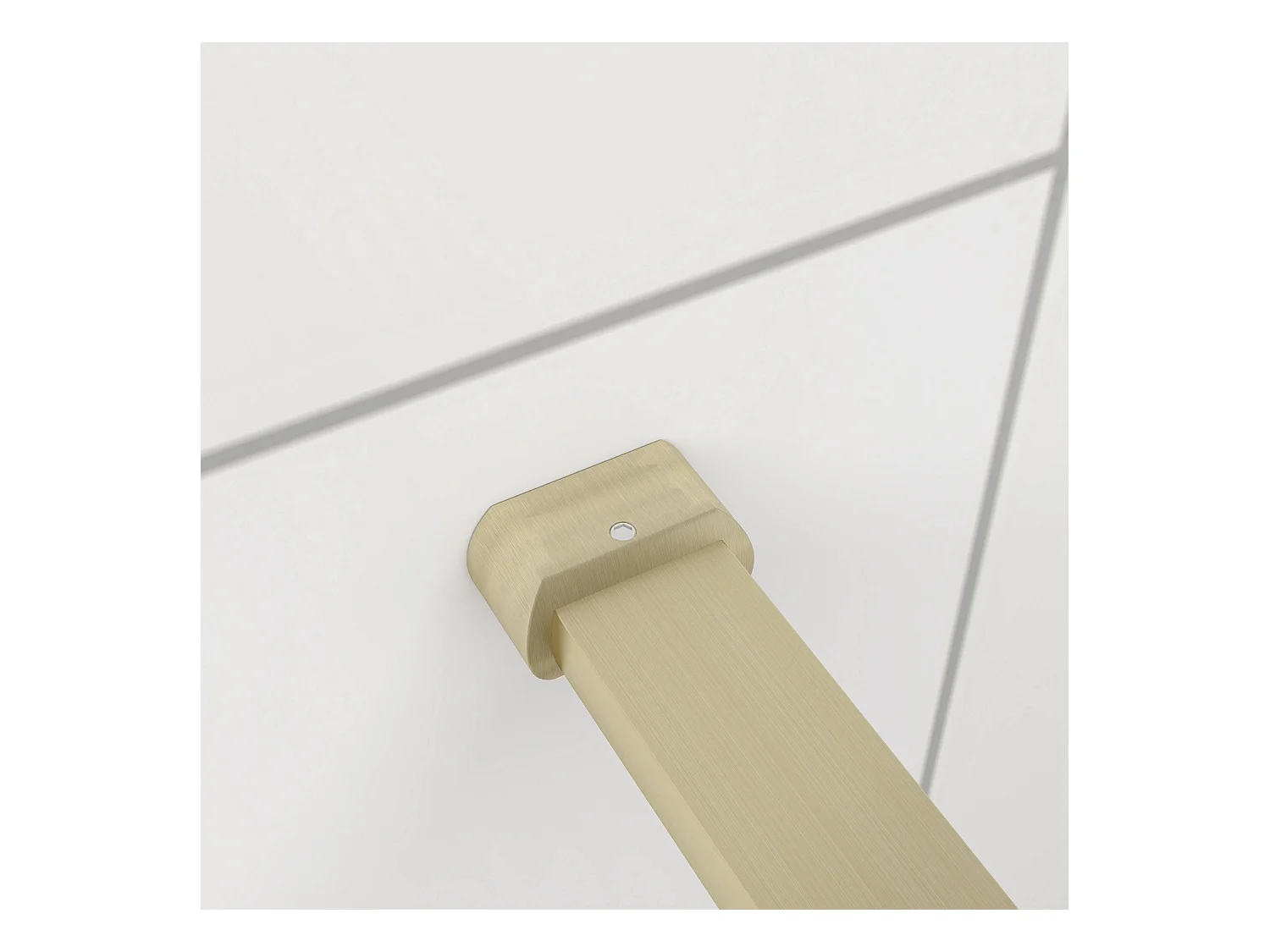Inloopdouche-douchewand-walk in 10mm NANO EasyClean veiligheidsglas，80x200cm+N-vorm: 90 Stabilisatiestang,gouden profiel