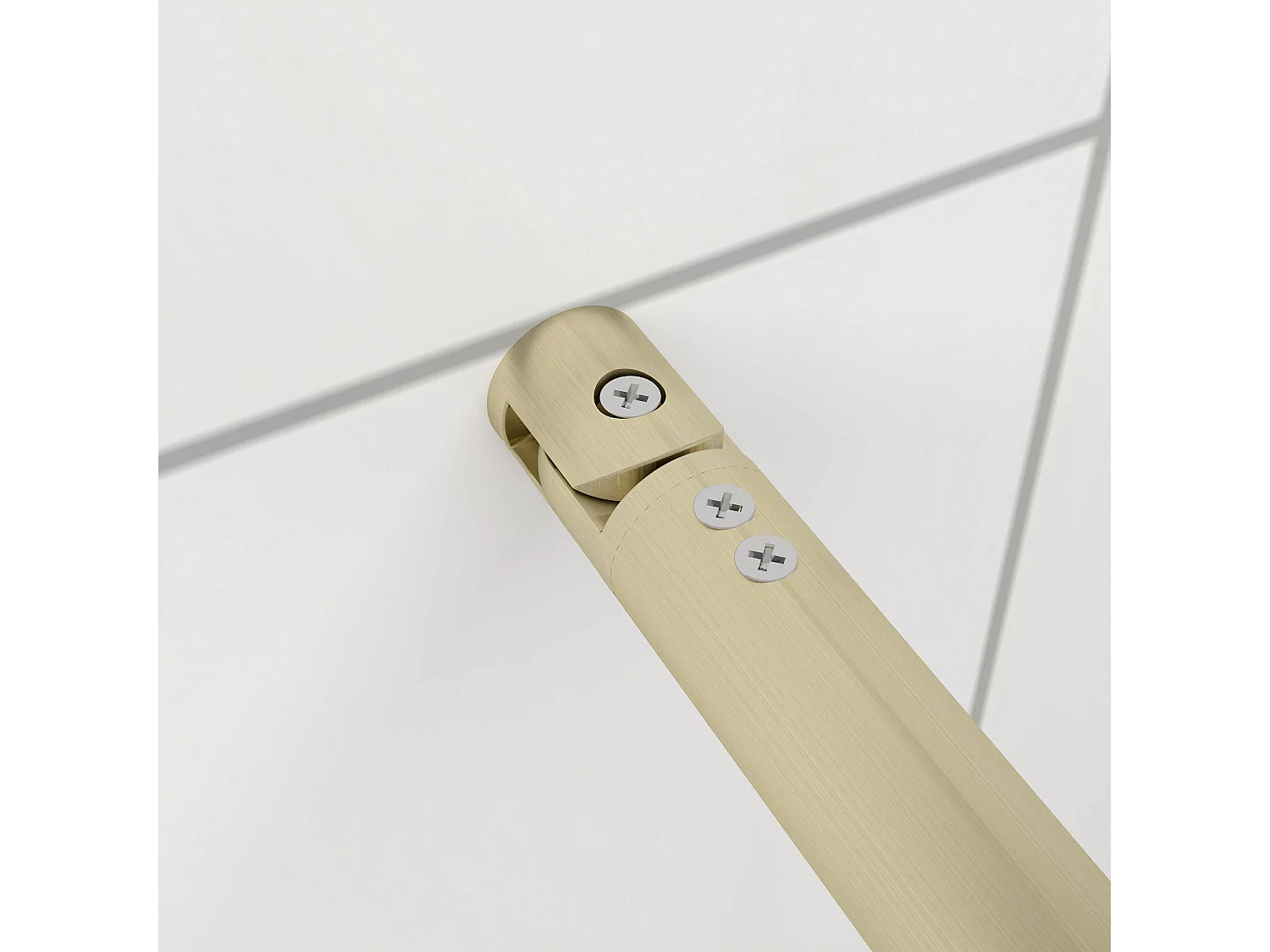 Inloopdouche-douchewand-walk in 8mm NANO EasyClean veiligheidsglas，120x200cm+70-120cm Stabilisatiestang,gouden profiel