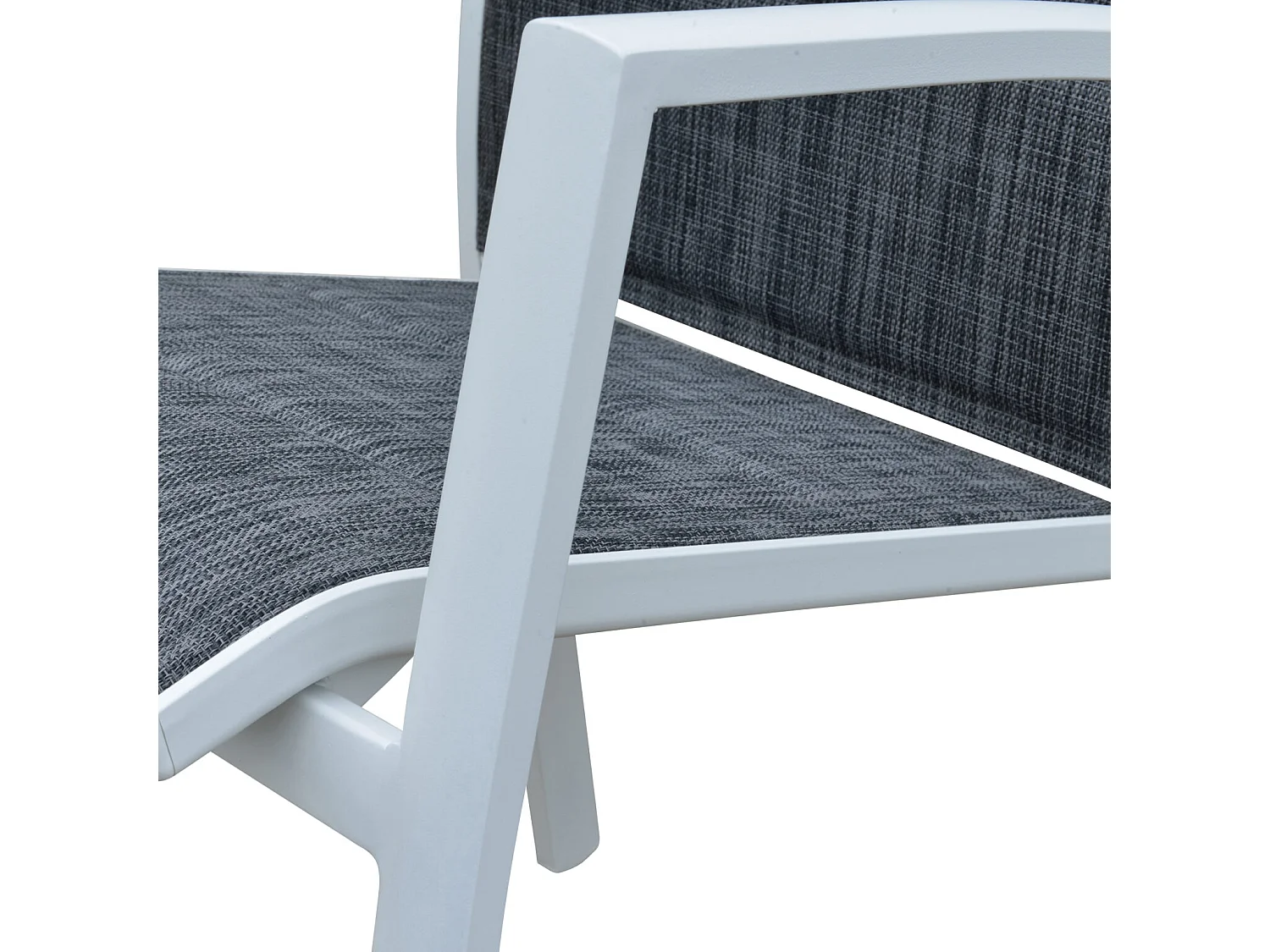 Ensemble MODULO 8/12p en aluminium blanc et verre décors bois avec 8 fauteuils et 4 chaises pliantes
