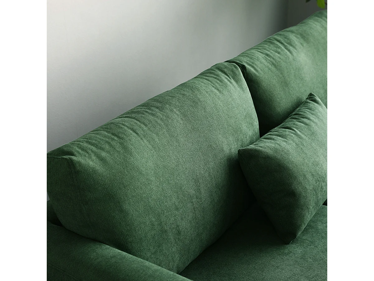 Canapé 3 places en tissu vert MORA