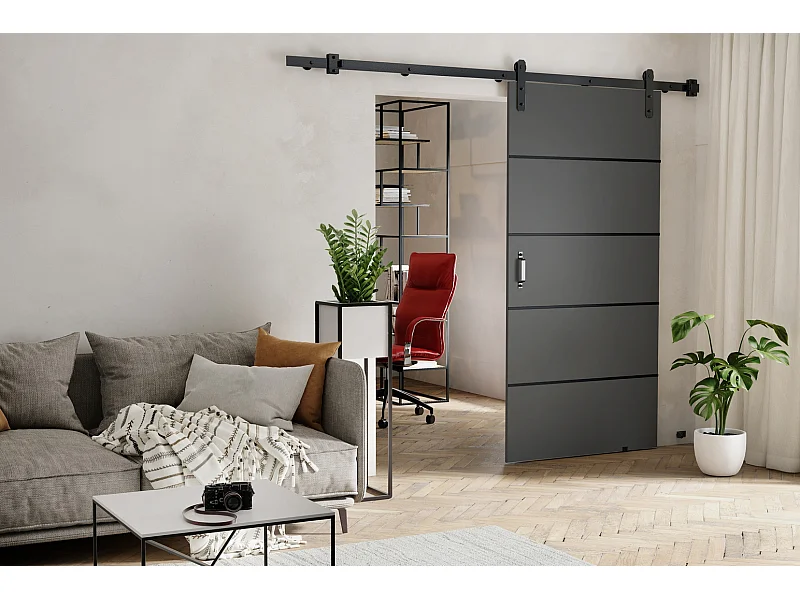 Emporius Porte coulissante 90 cm Lomar Plus - Graphite