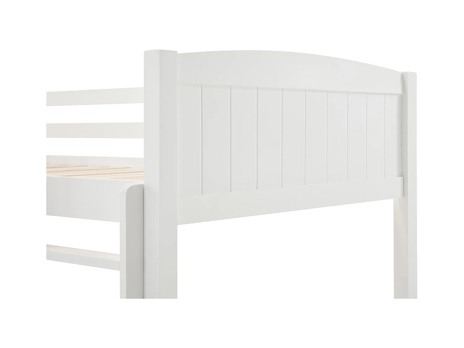 Letto a castello 2 x 90 x 200 cm 2 cassetti Abete e MDF Bianco + Materasso - LIMODARA