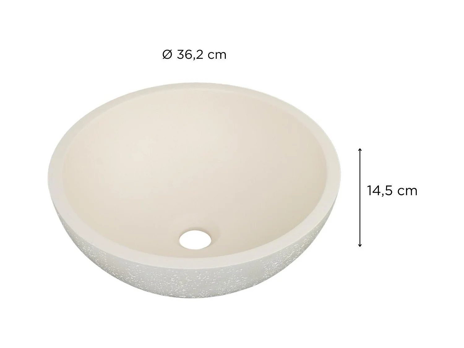 Aufsatzwaschbecken FLORE 36,2x36,2cm