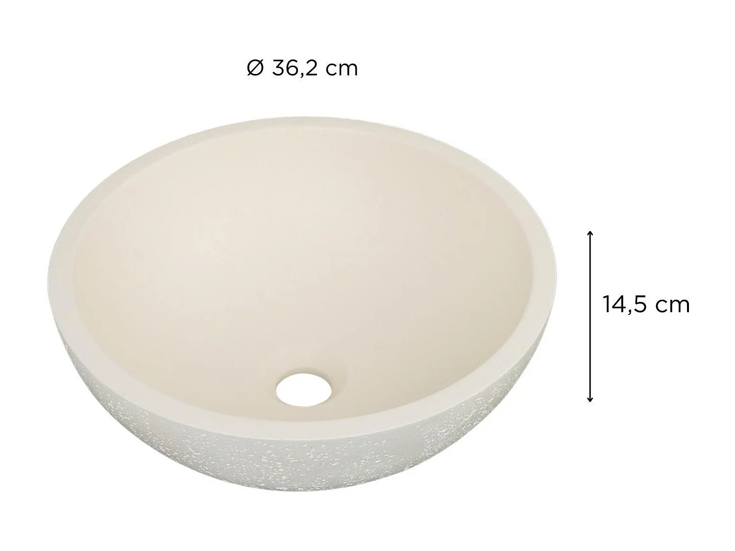 Lavabo da appoggio FLORE 36,2x36,2cm