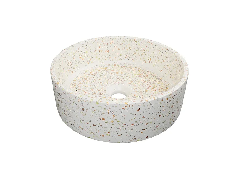Vasque à poser ronde en terrazzo 36cm