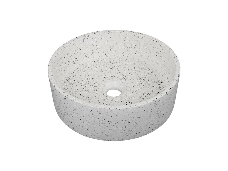 Lavabo sobre encimera redondo de terrazo BILLY de 36 cm