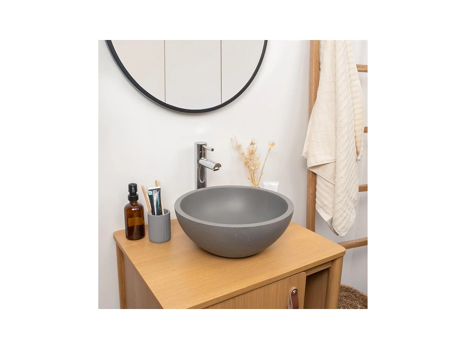 FLORE 36,2x36,2cm opzetwastafelkom