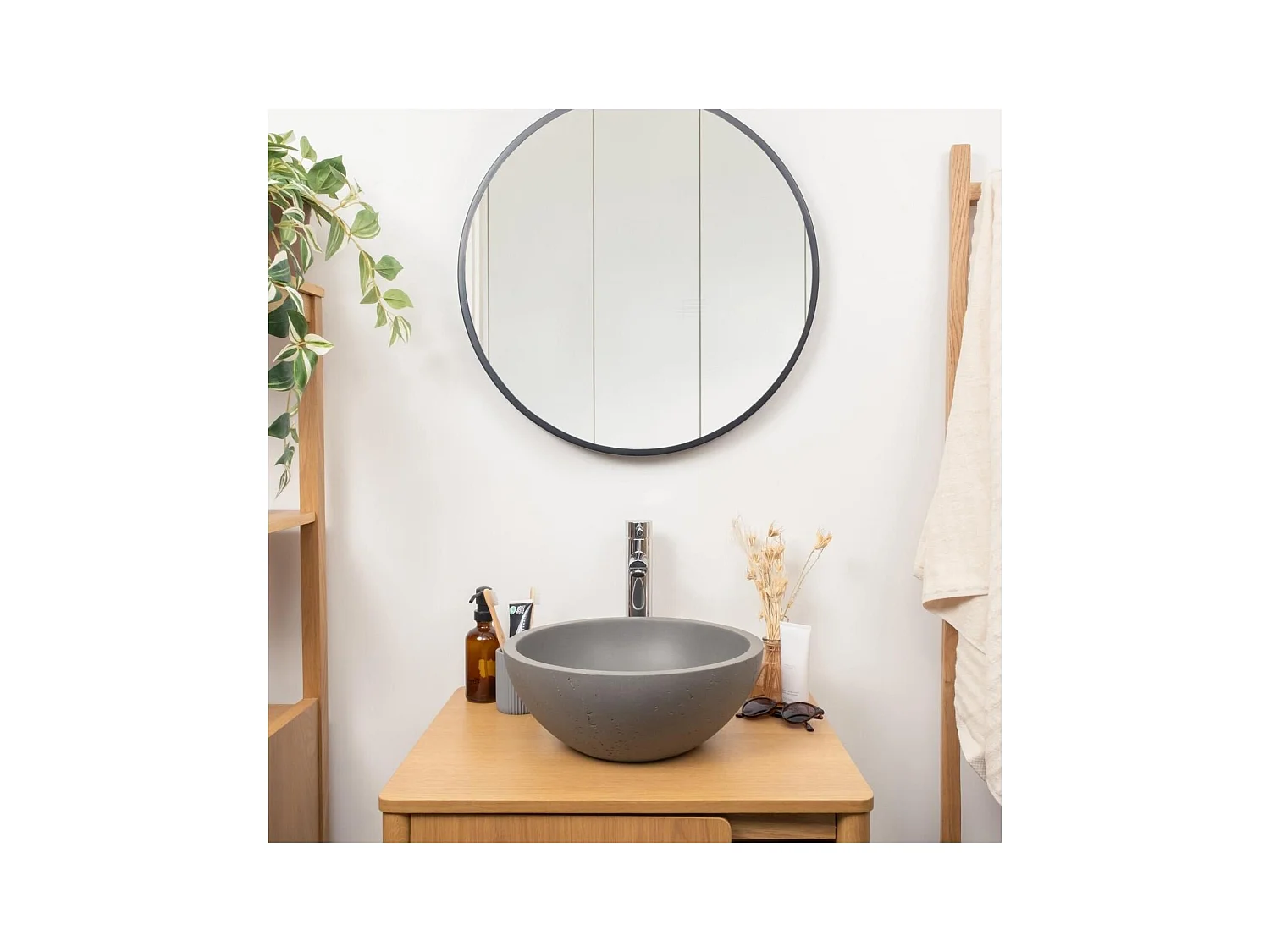 FLORE 36,2x36,2cm opzetwastafelkom